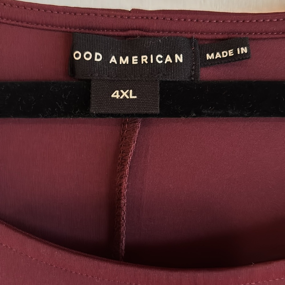 Good American, 4X nylon spandex maxi dress in Burgundy. Sleeveless back slip. - Picture 6 of 7
